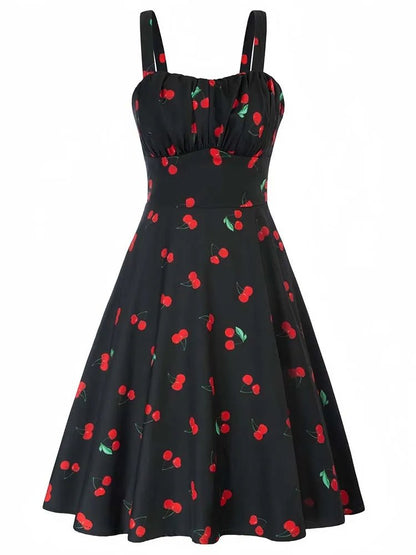 Robe Vintage Pin Up Pas Cher Cerises - Louise Vintage