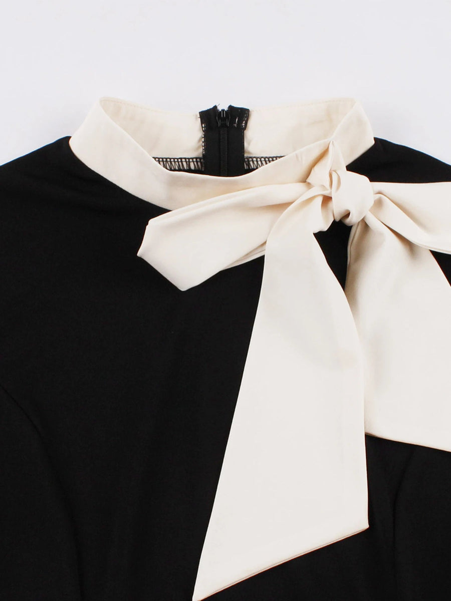 Robe Vintage Pin Up Pas Cher Noir et Blanc - Louise Vintage