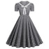 Robe Vintage Pin Up Quadrillée Noir - Louise Vintage