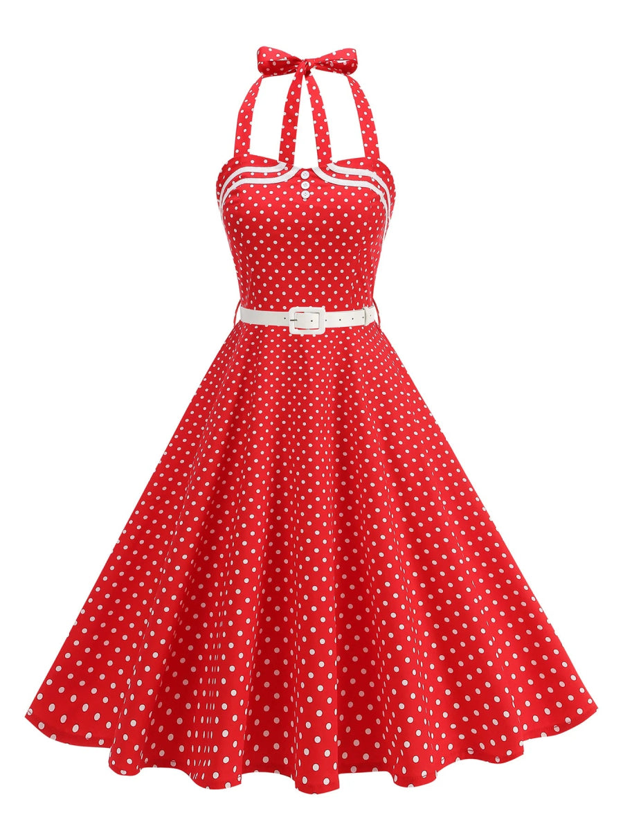 Robe Vintage Pin Up Rouge Pois - Louise Vintage