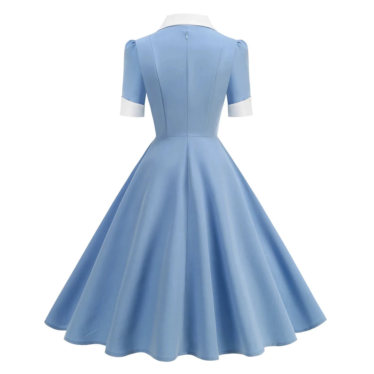 Robe Vintage Plissée Bleue - Louise Vintage