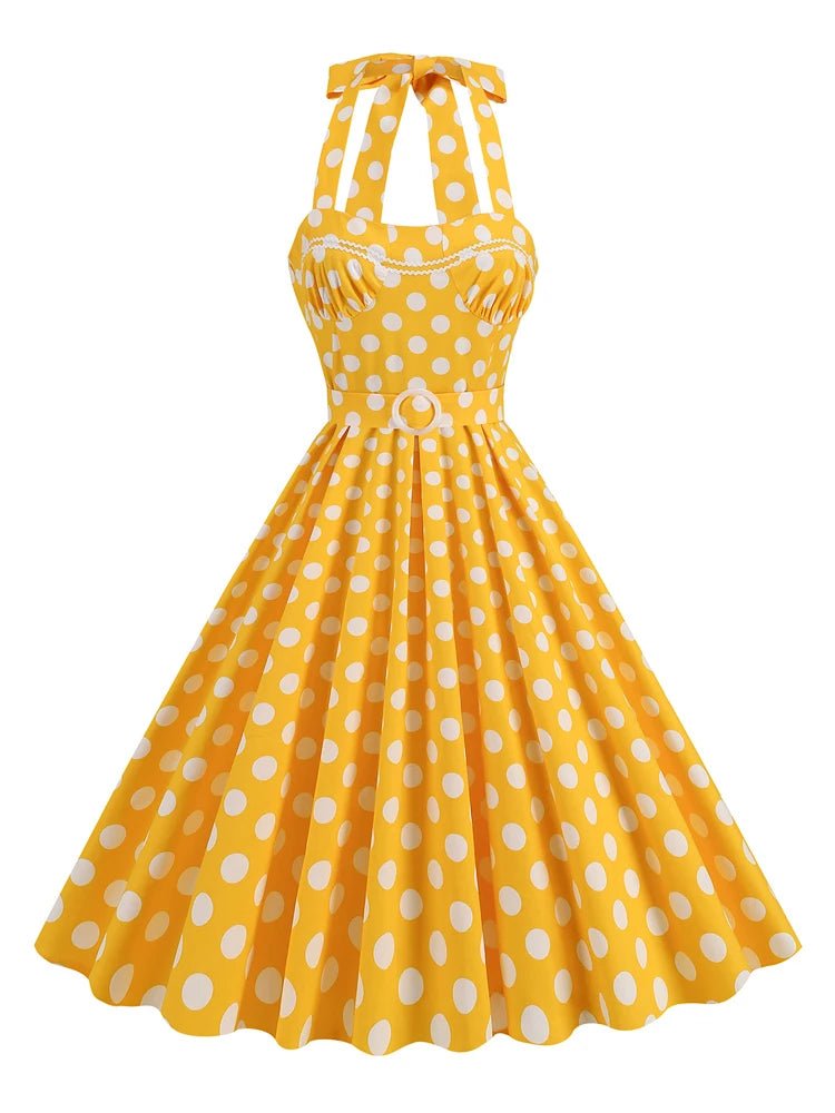 Robe Vintage Plissée Orange - Louise Vintage