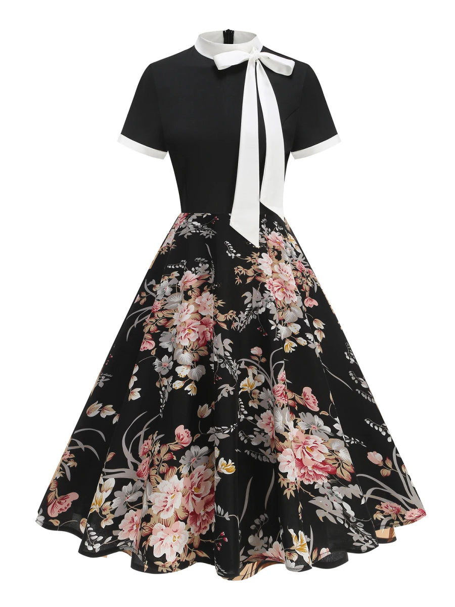 Robe Vintage Pois avec Voile - Louise Vintage