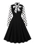 Robe Vintage Pois Noirs - Louise Vintage