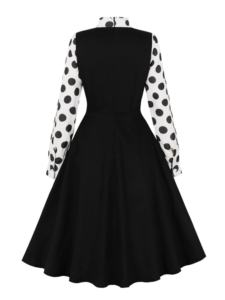 Robe Vintage Pois Noirs - Louise Vintage