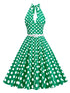 Robe Vintage Pois Verte - Louise Vintage