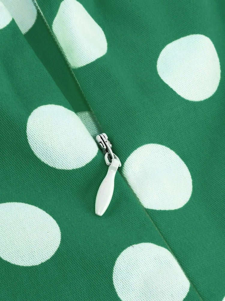 Robe Vintage Pois Verte - Louise Vintage