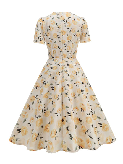 Robe Vintage Poudré - Louise Vintage