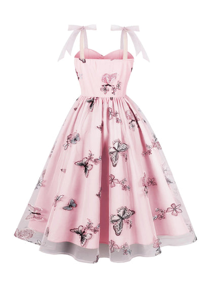 Robe Vintage Princesse Rose Fleurs - Louise Vintage