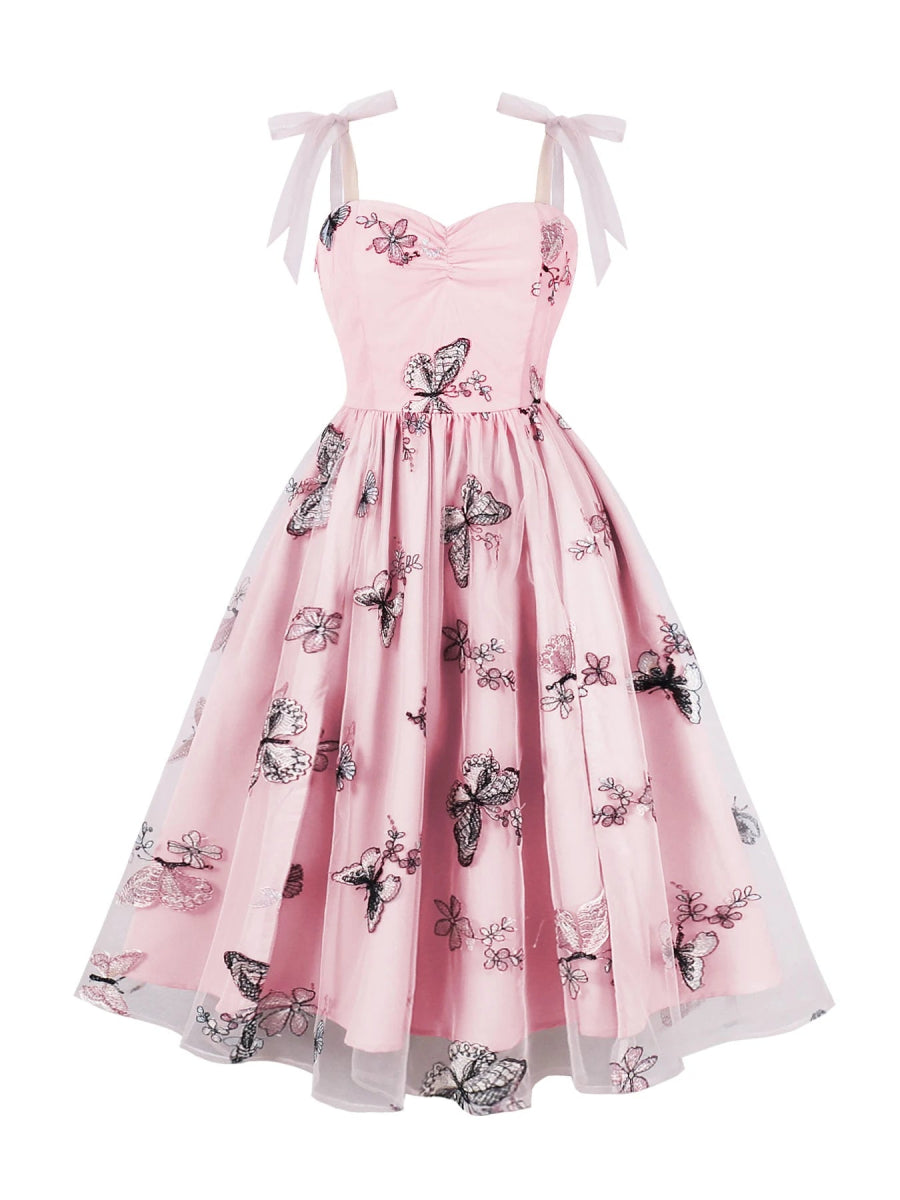 Robe Vintage Princesse Rose Fleurs - Louise Vintage