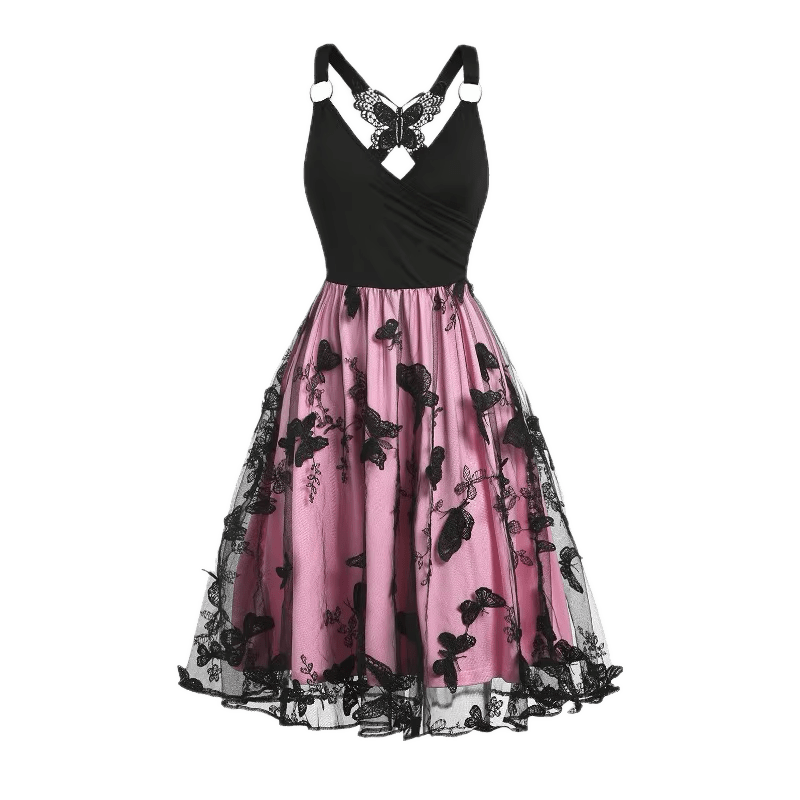 Robe Vintage Princesse Rose Fleurs - Louise Vintage