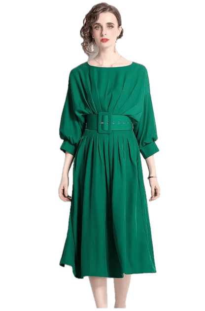 Robe Vintage Qualité Verte - Louise Vintage