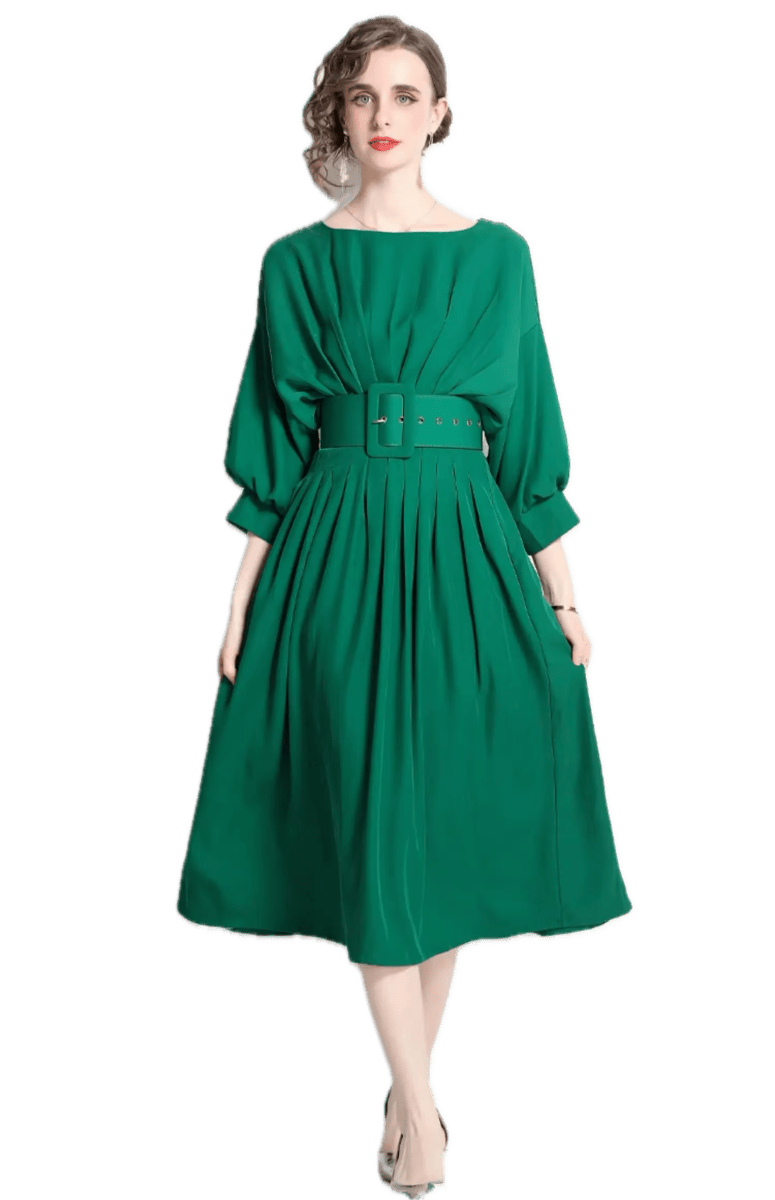 Robe Vintage Qualité Verte - Louise Vintage