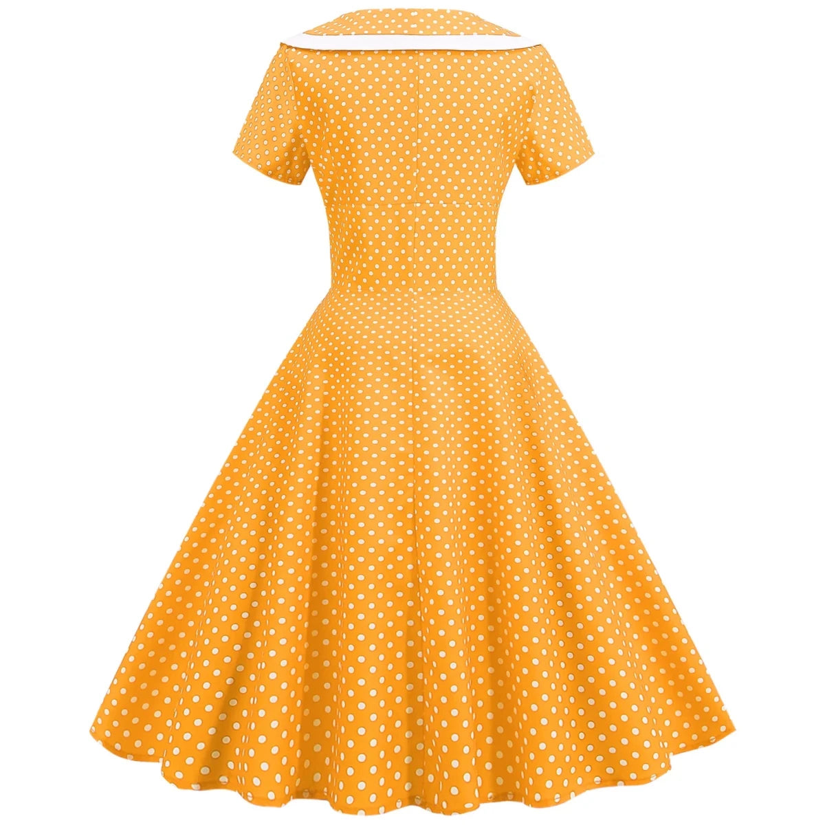 Robe Vintage Rayée Jaune et Blanche - Louise Vintage