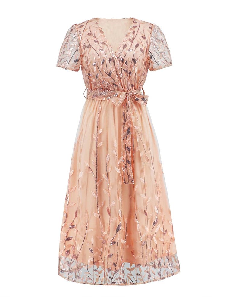 Robe Vintage Récéption Rose - Louise Vintage