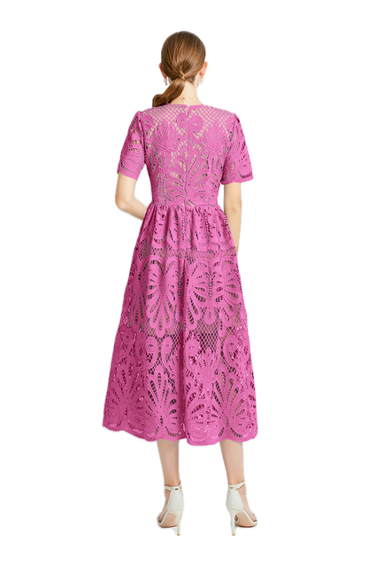 Robe Vintage Rose Poudré - Louise Vintage