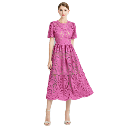 Robe Vintage Rose Poudré - Louise Vintage