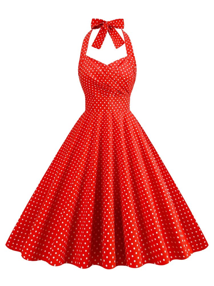 Robe Vintage Rouge et Blanche - Louise Vintage