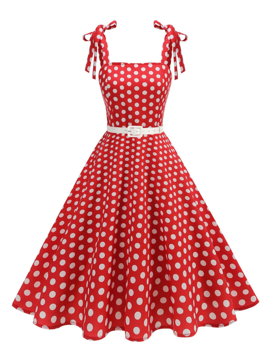 Robe Vintage Sans Manches Rouge - Louise Vintage