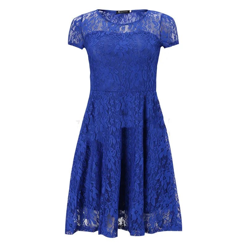 Robe Vintage Taille Haute Bleu - Louise Vintage