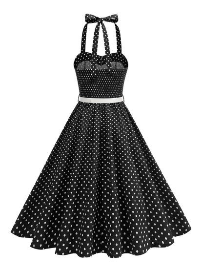 Robe Vintage Trapeze Noir - Louise Vintage