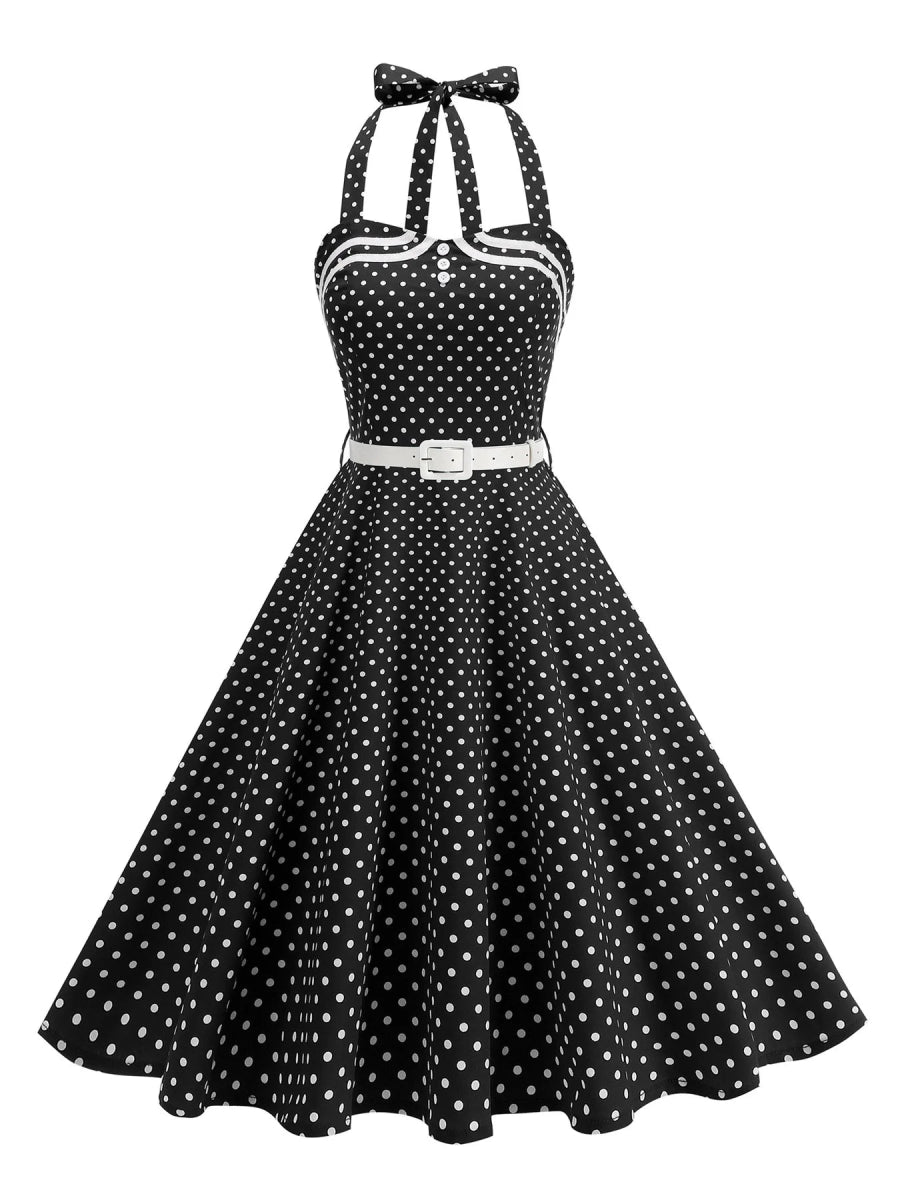 Robe Vintage Trapeze Noir - Louise Vintage