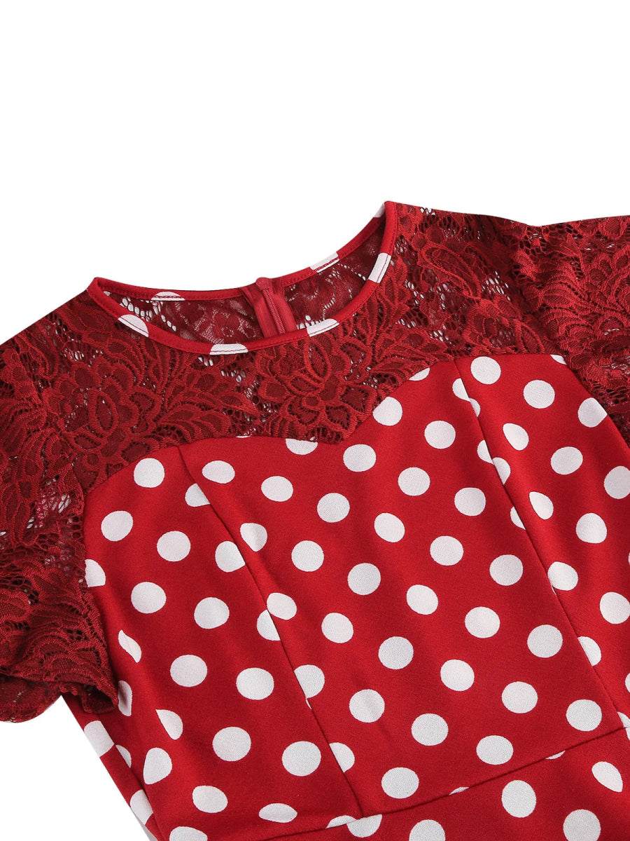 Robe Vintage Trapeze Rouge - Louise Vintage