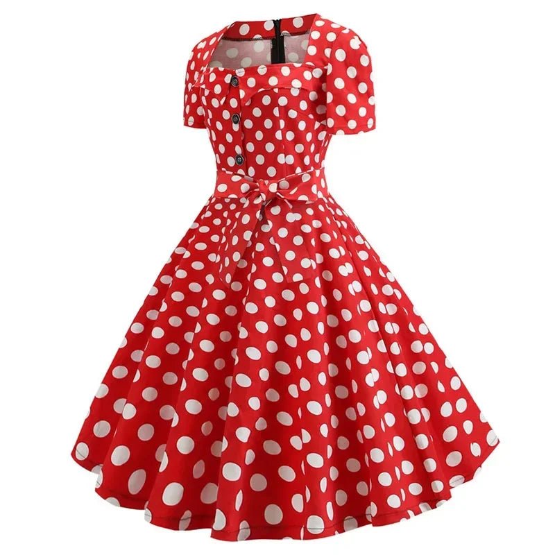 Robe Vintage Trapeze Rouge - Louise Vintage