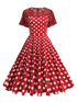 Robe Vintage Trapeze Rouge - Louise Vintage