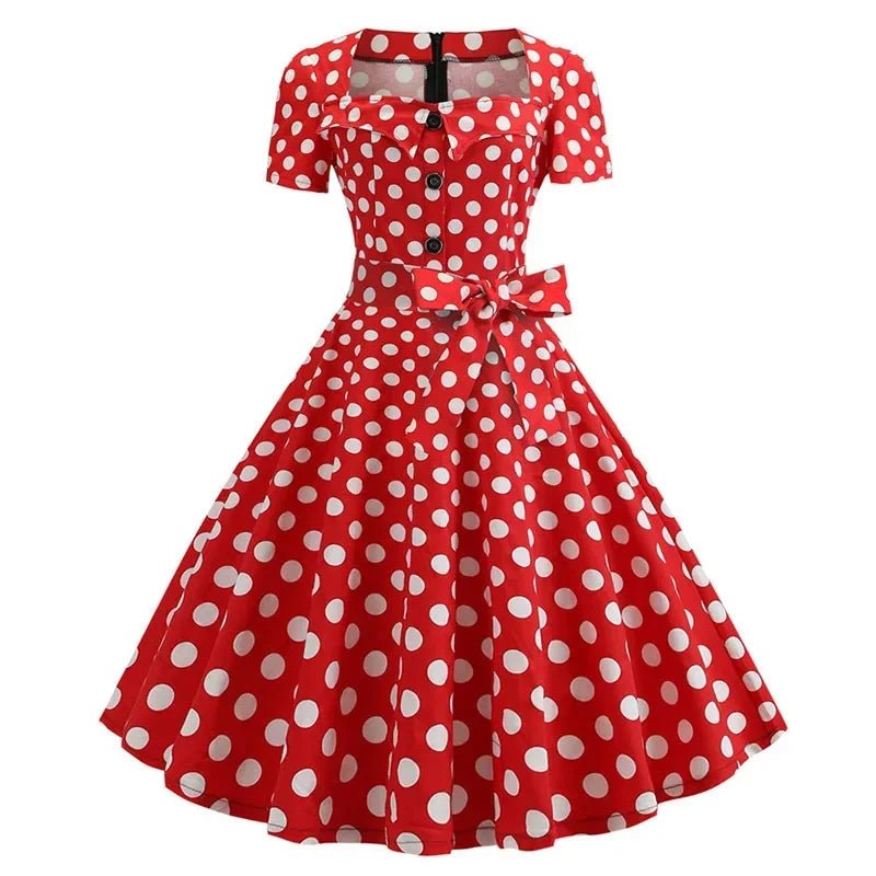 Robe Vintage Trapeze Rouge - Louise Vintage