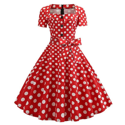 Robe Vintage Trapeze Rouge - Louise Vintage