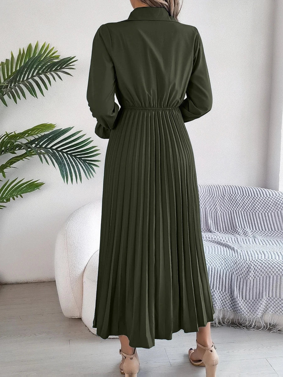 Robe Vintage Vert Manches Longues - Louise Vintage