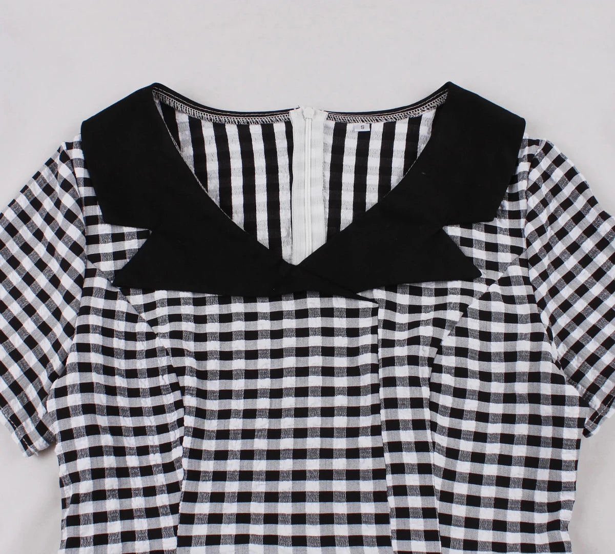 Robe Vintage Vichy Noire et Blanche - Louise Vintage