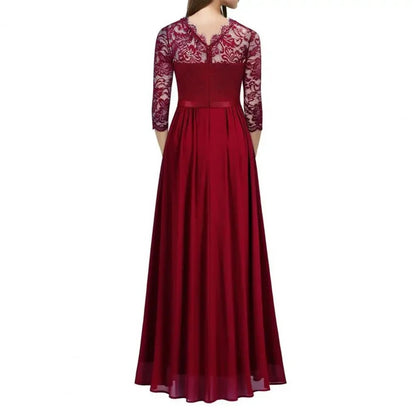 Robe Vintage Voile Bordeaux - Louise Vintage