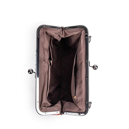 Sac à Main Vintage en Cuir Noir - Louise Vintage