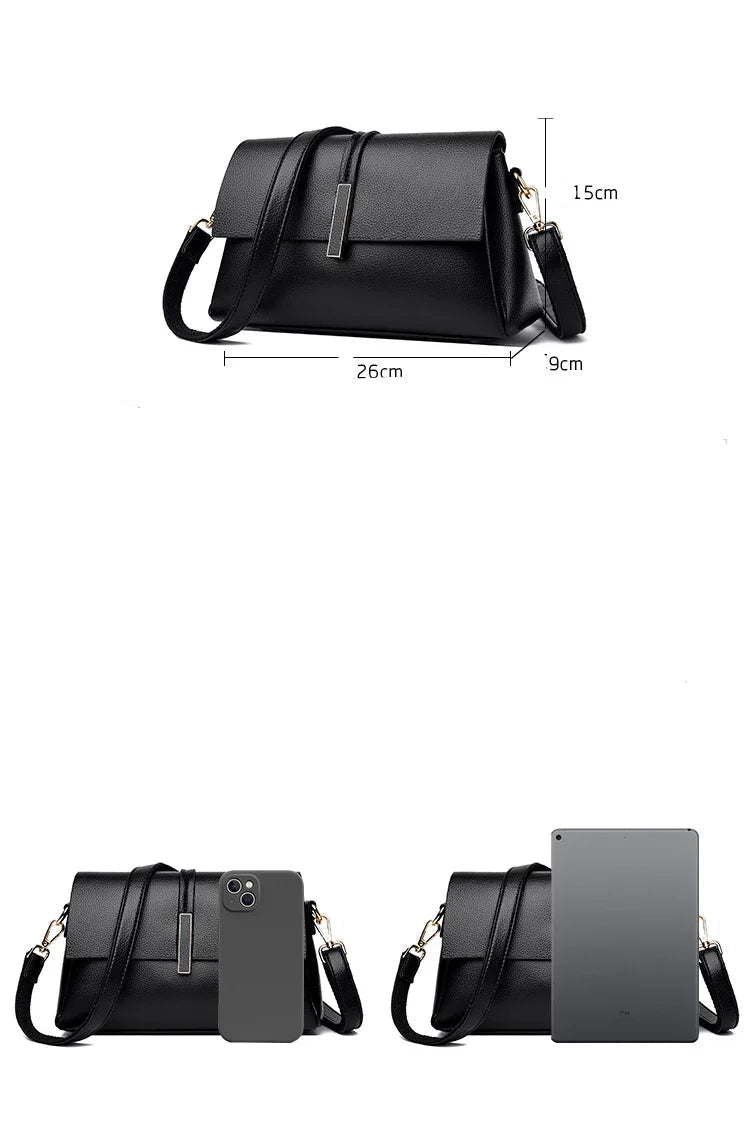 Sac Femme Cuir Vintage Noir - Louise Vintage