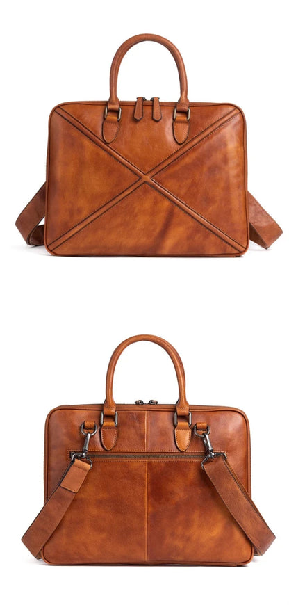 Sac PC Vintage 13 Pouces Marron - Louise Vintage