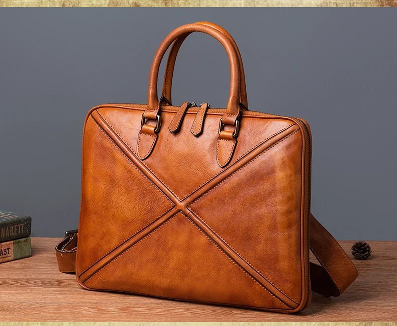 Sac PC Vintage 13 Pouces Marron - Louise Vintage