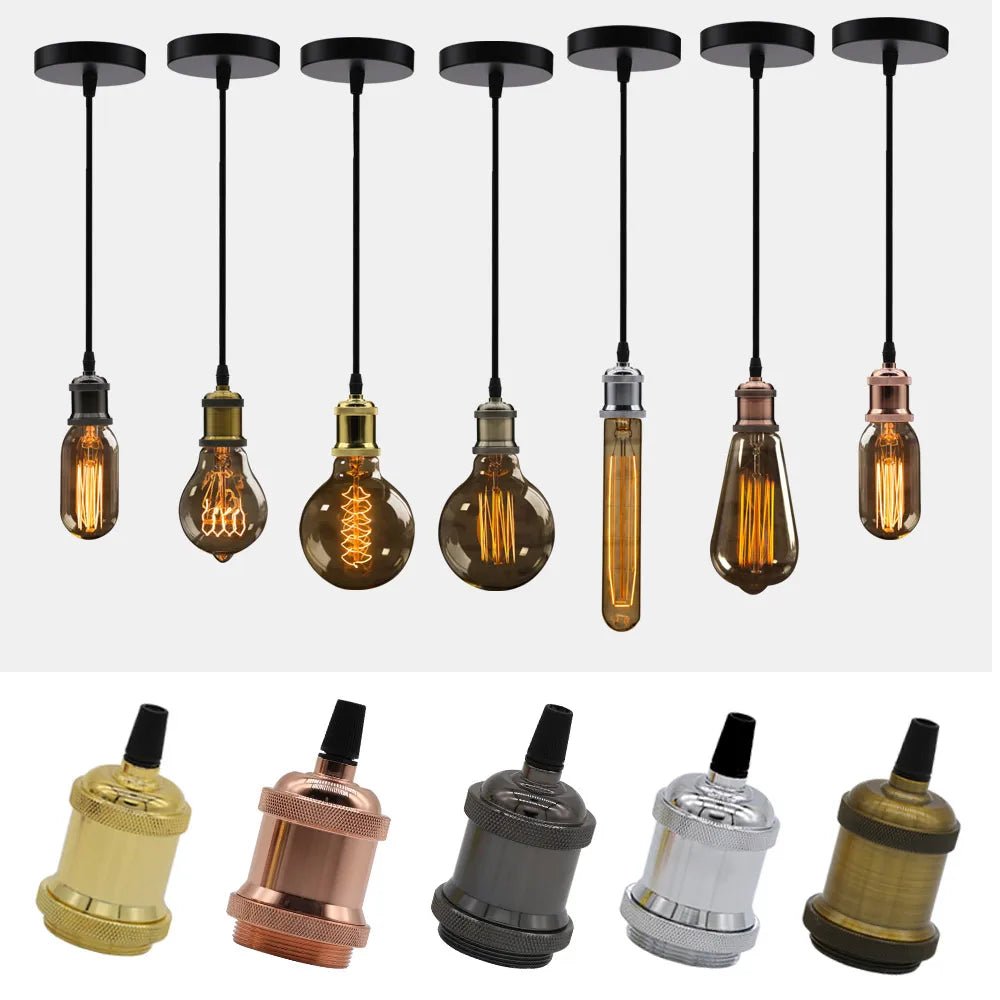 Suspension Rétro Vintage Noir Mat - Louise Vintage
