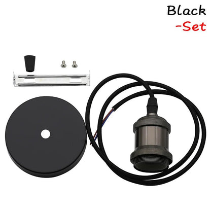 Suspension Rétro Vintage Noir Mat - Louise Vintage