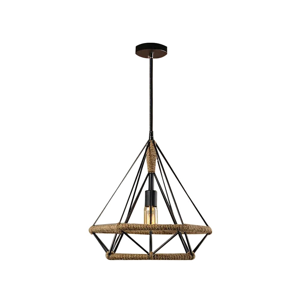 Suspension Vintage Cage Corde - Louise Vintage