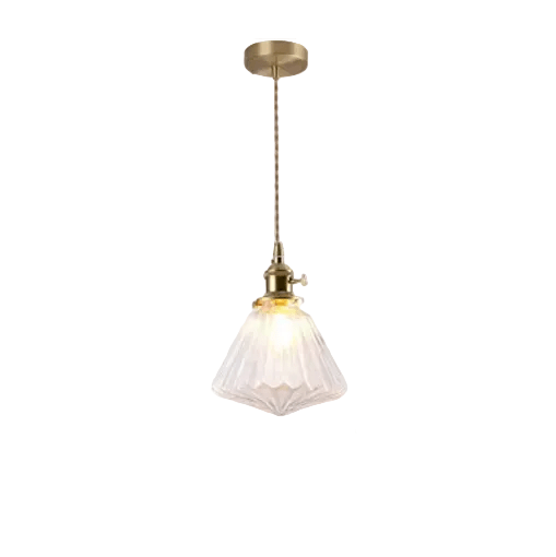 Suspension Vintage Verre Prisme - Louise Vintage
