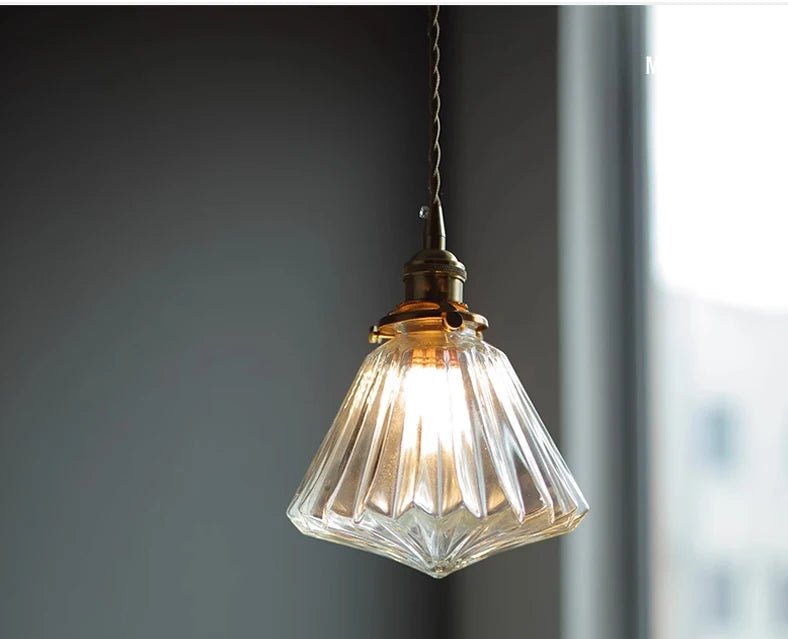Suspension Vintage Verre Prisme - Louise Vintage