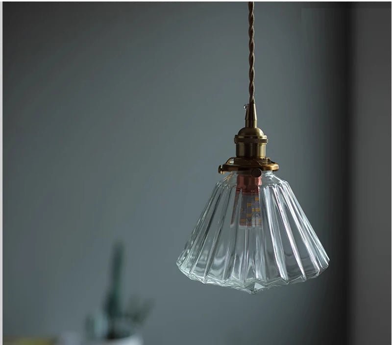 Suspension Vintage Verre Prisme - Louise Vintage
