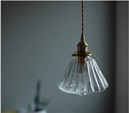 Suspension Vintage Verre Prisme - Louise Vintage