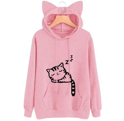 Sweat Vintage à Capuche Rose - Louise Vintage