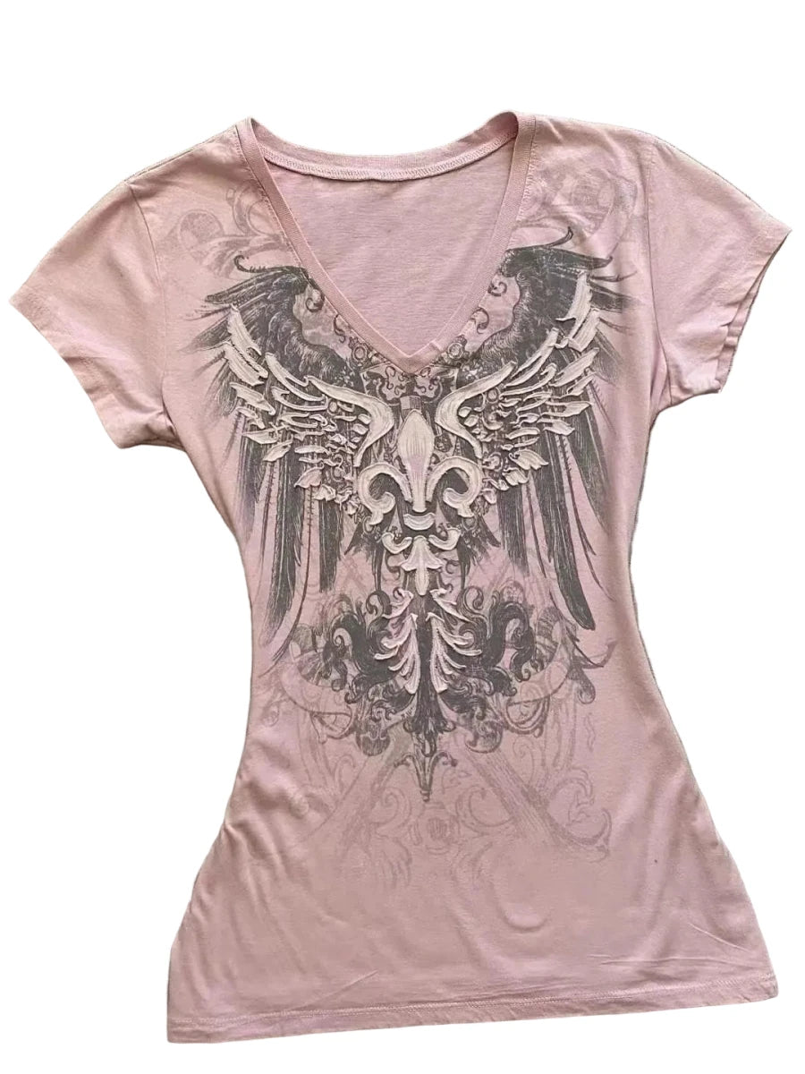 T Shirt Rétro Femme Rock Rose - Louise Vintage
