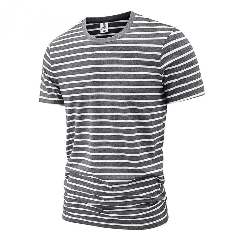 T Shirt Vintage Homme Rayé Gris - Louise Vintage
