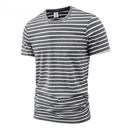 T Shirt Vintage Homme Rayé Gris - Louise Vintage