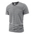 T Shirt Vintage Homme Rayé Gris - Louise Vintage